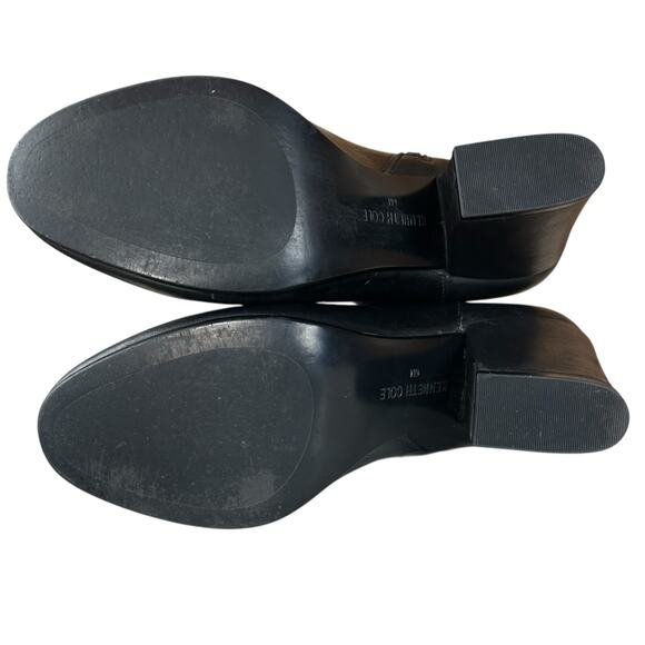 Kenneth Cole Ankle Boots Women Sz 6 Black Leather Merrick Gore-tex Classic Heels - Picture 8 of 11